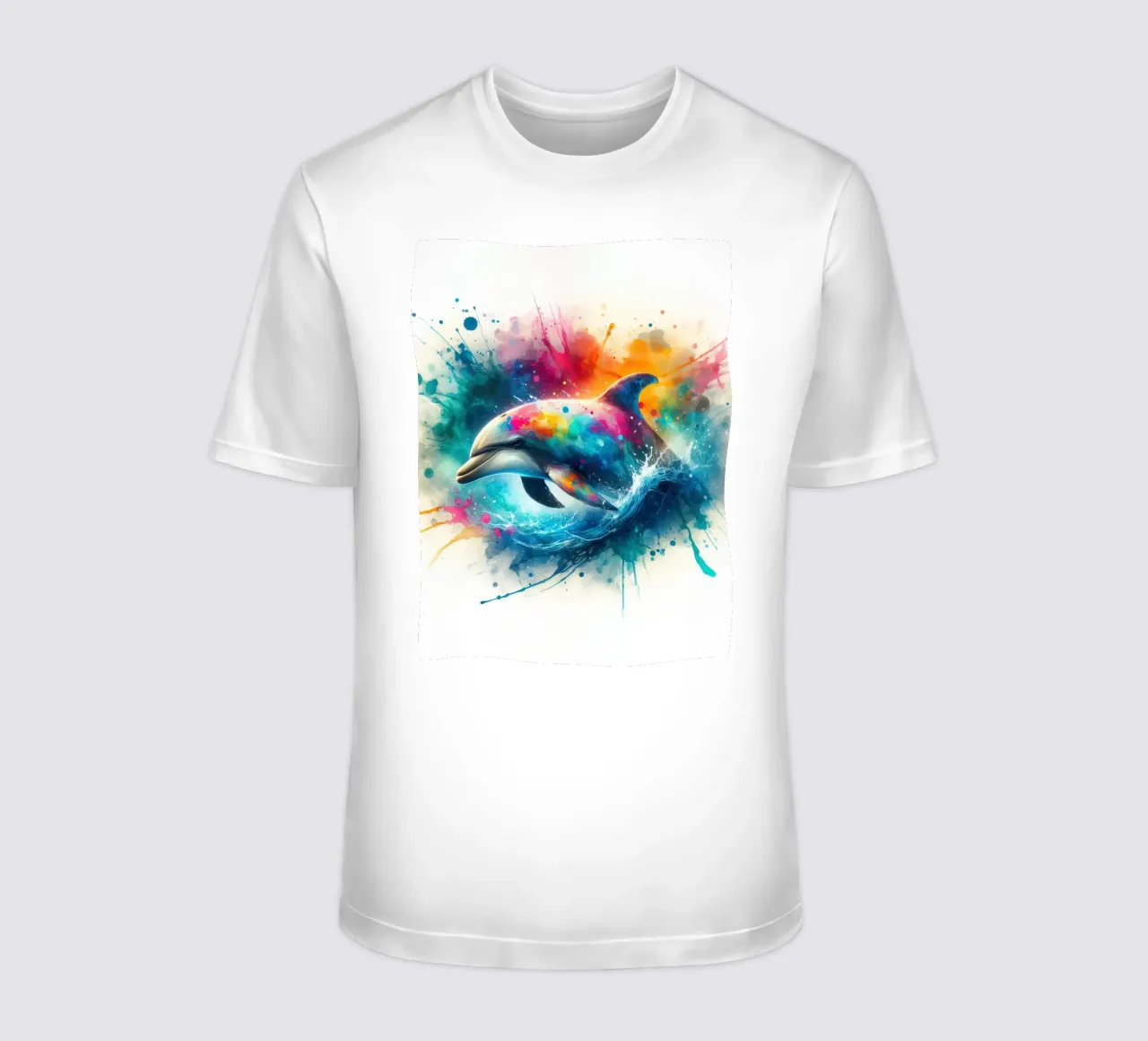 Delfino ad acquerello t-shirt da 🎁 ARTVI-SHOP