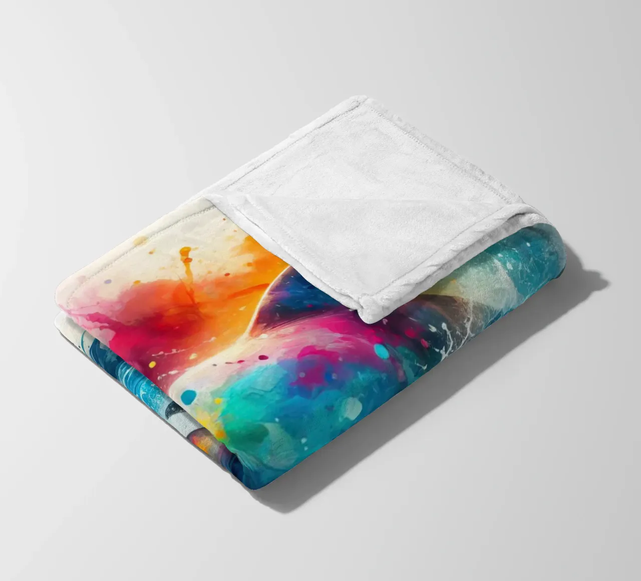 Delfino ad acquerello coperta in pile da 🎁 ARTVI-SHOP