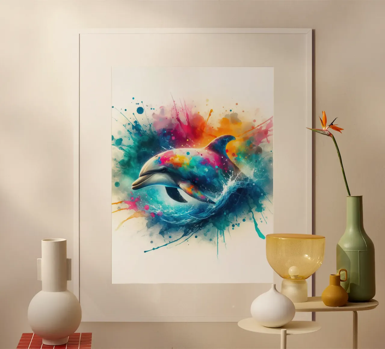Delfin in Aquarell Hahnemühle von 🎁 ARTVI-SHOP