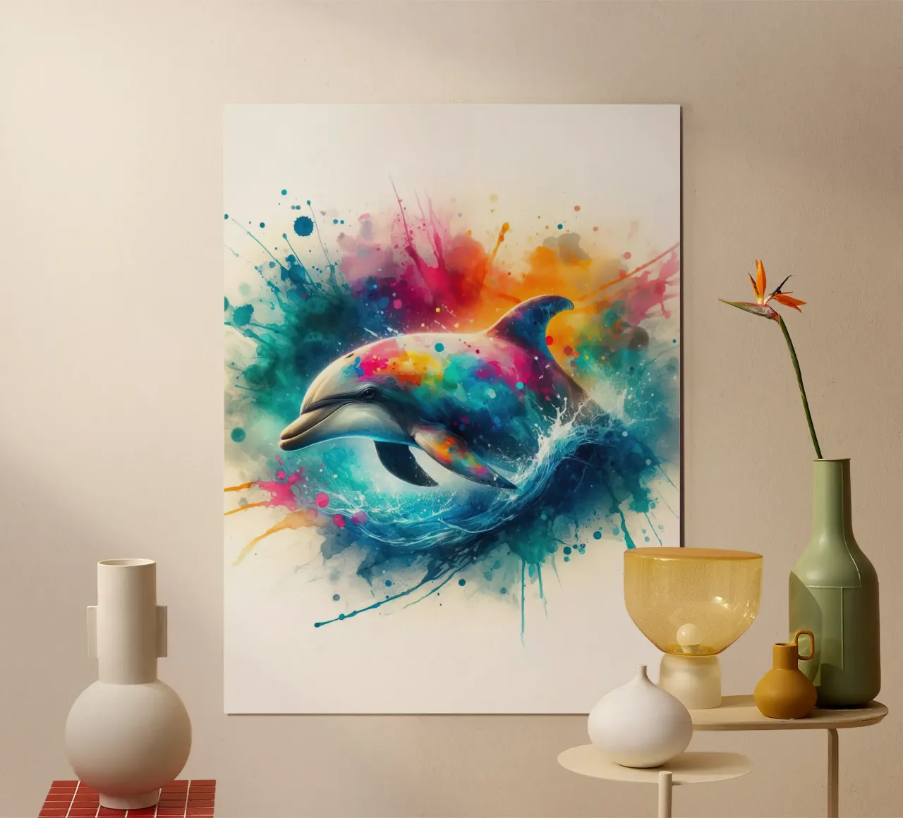 Delfin in Aquarell Hahnemühle von 🎁 ARTVI-SHOP