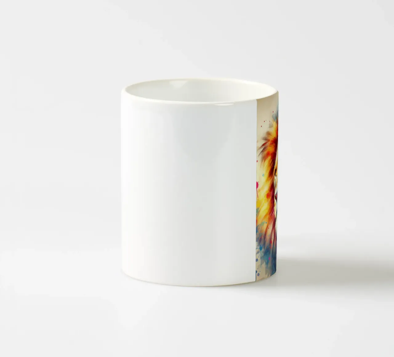Leone ad acquerello tazza in ceramica da 🎁 ARTVI-SHOP