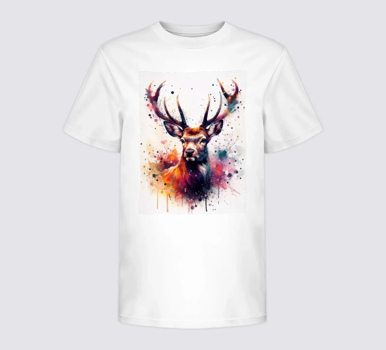 Deer in watercolor kids t-shirt by 🎁 ARTVI-SHOP