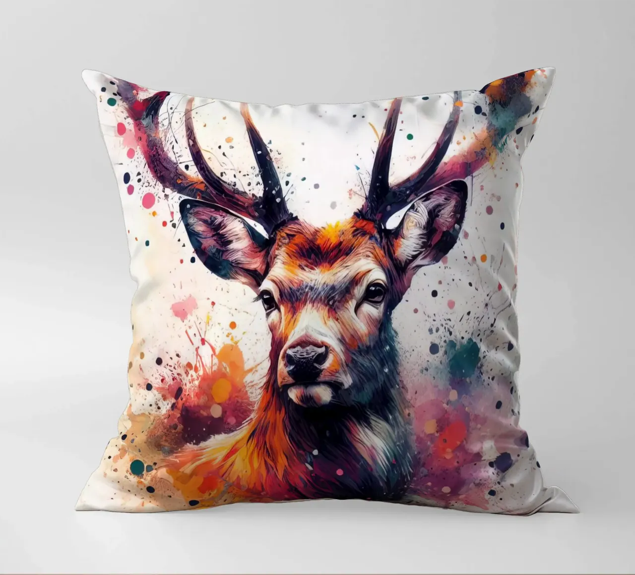 Cervo in acquerello cuscino da ARTVI-SHOP