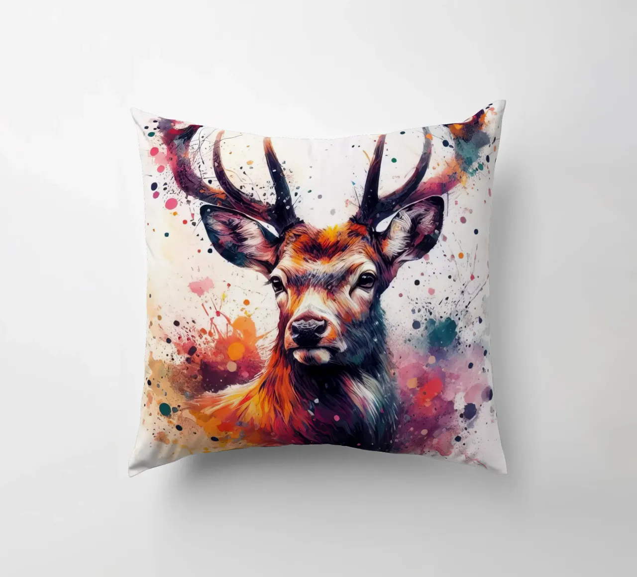 Cervo in acquerello cuscino da ARTVI-SHOP