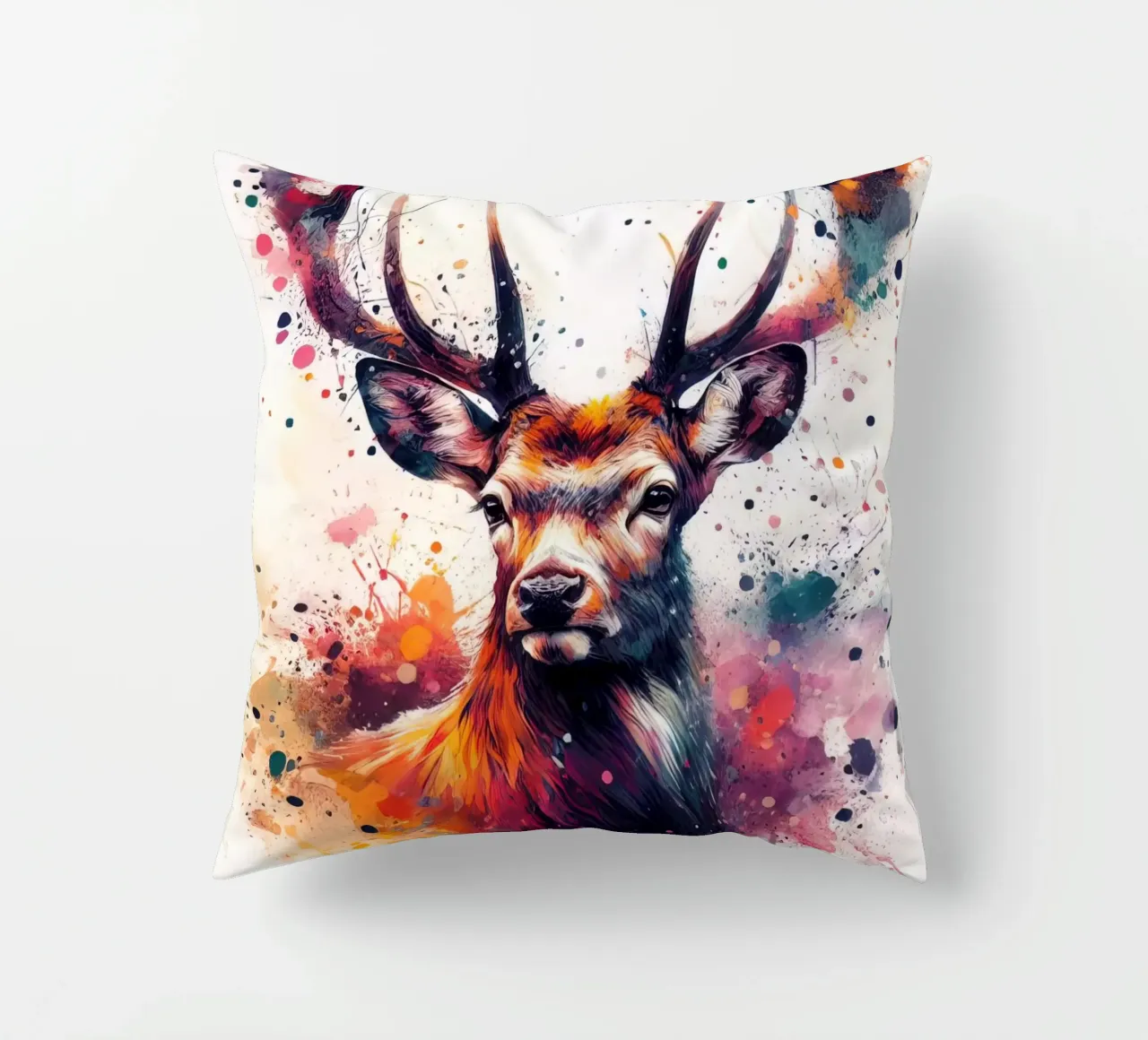 Cervo in acquerello cuscino da ARTVI-SHOP