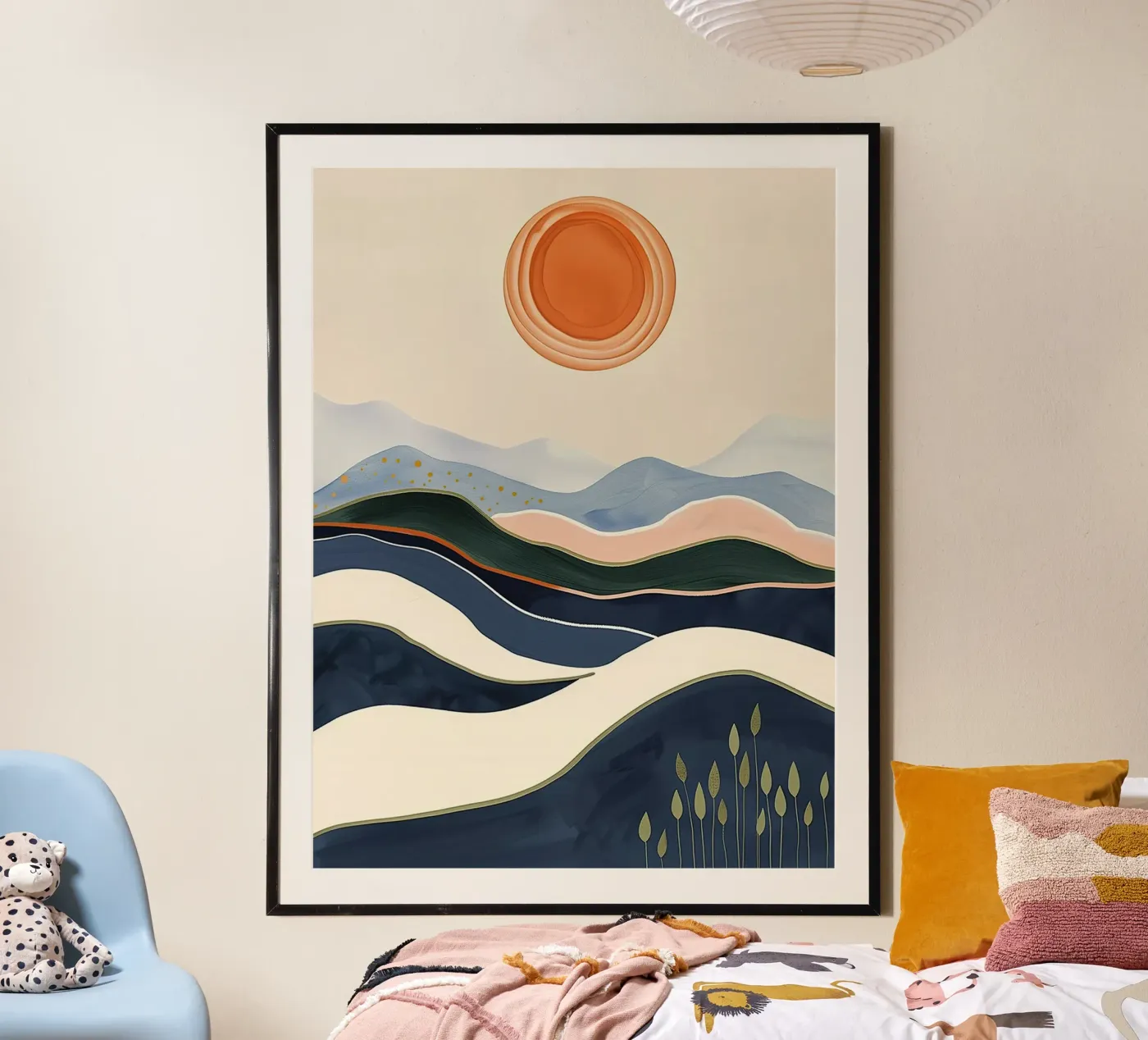 Coastal Sunset Waves poster da softsoul