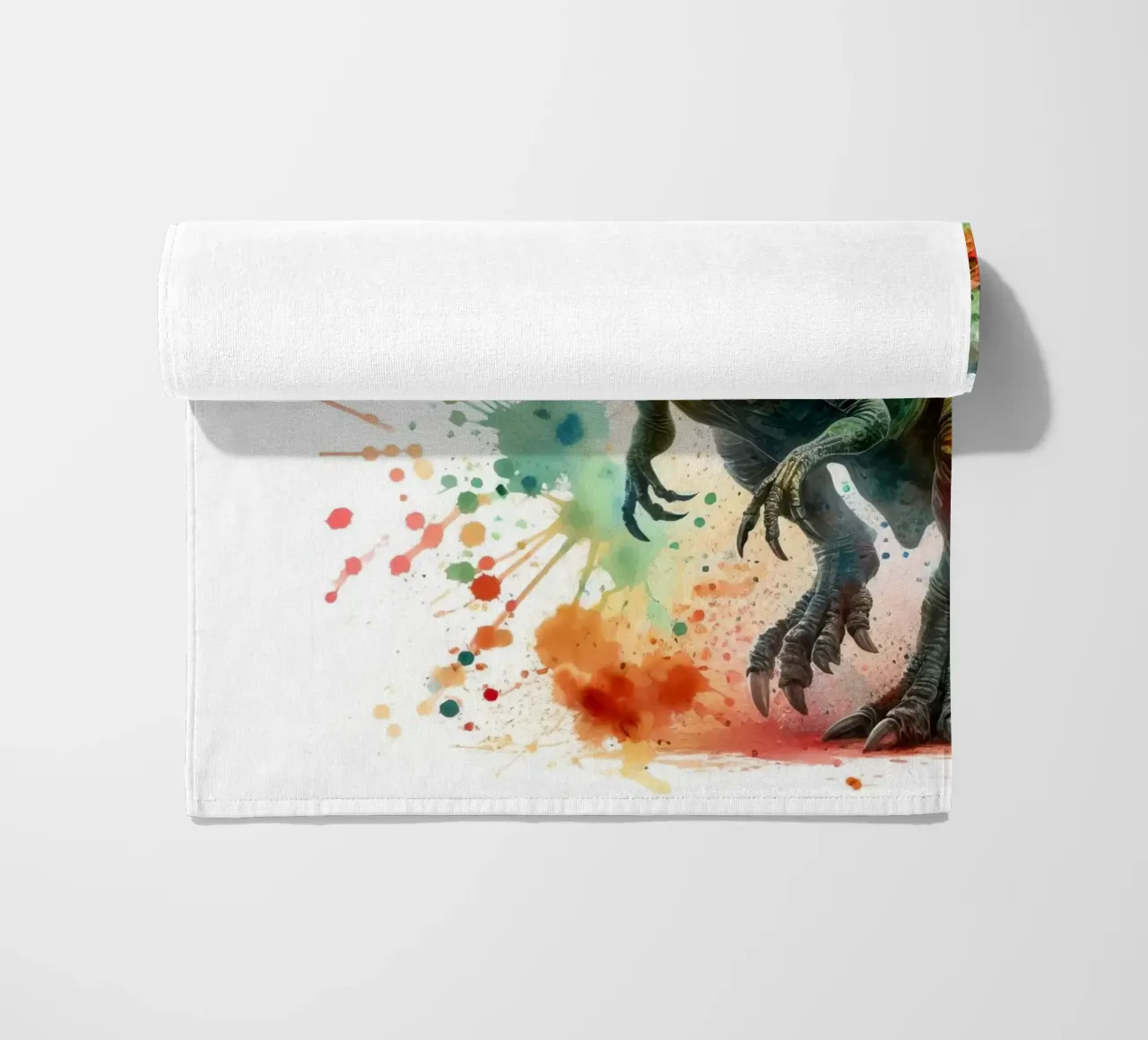Dinosauro ad acquerello telo mare da 🎁 ARTVI-SHOP