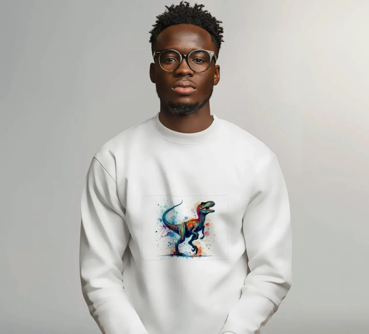 Dinosaurier in Aquarell Sweatshirt von 🎁 ARTVI-SHOP