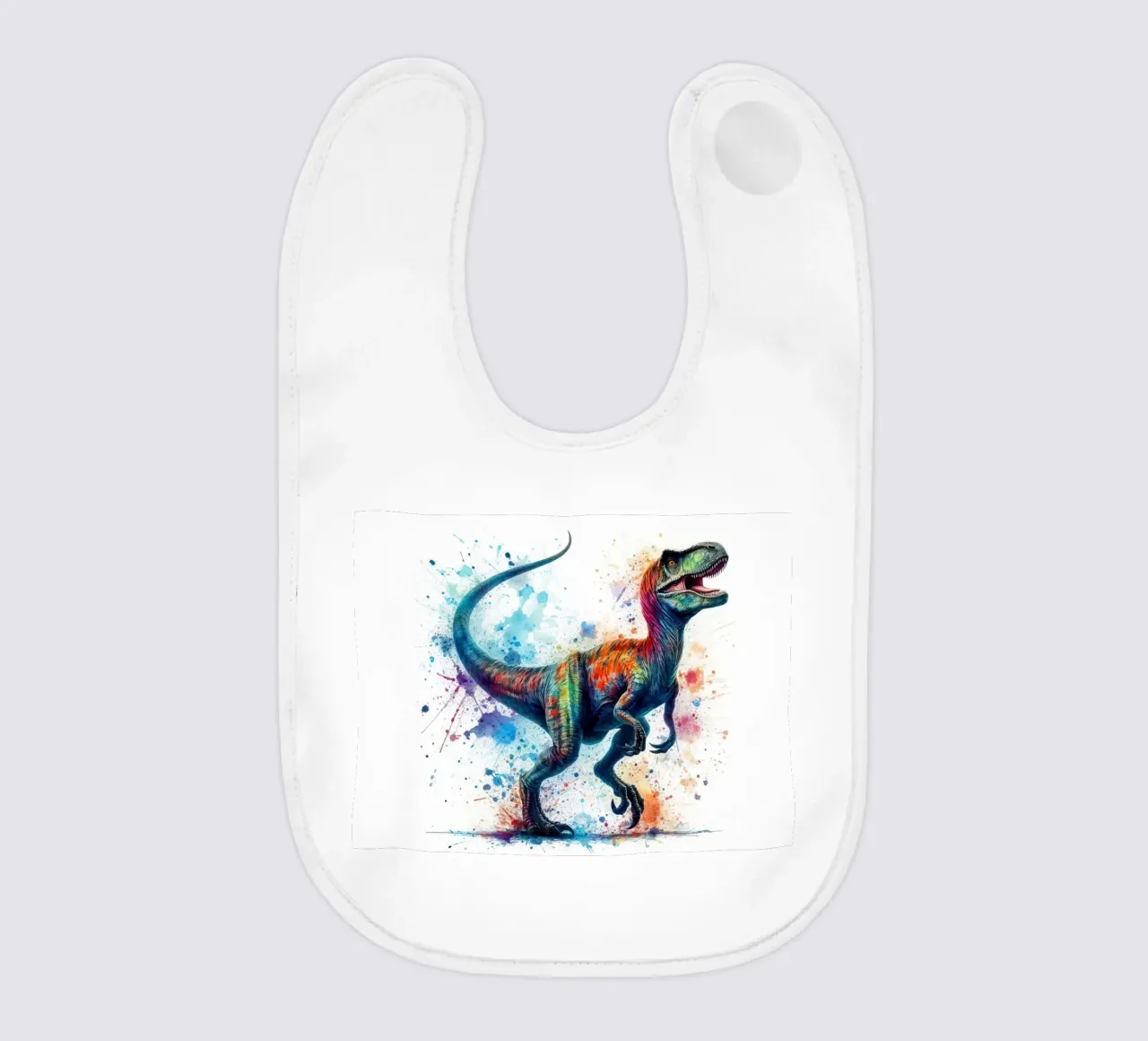 Dinosaur in watercolor baby bib by 🎁 ARTVI-SHOP