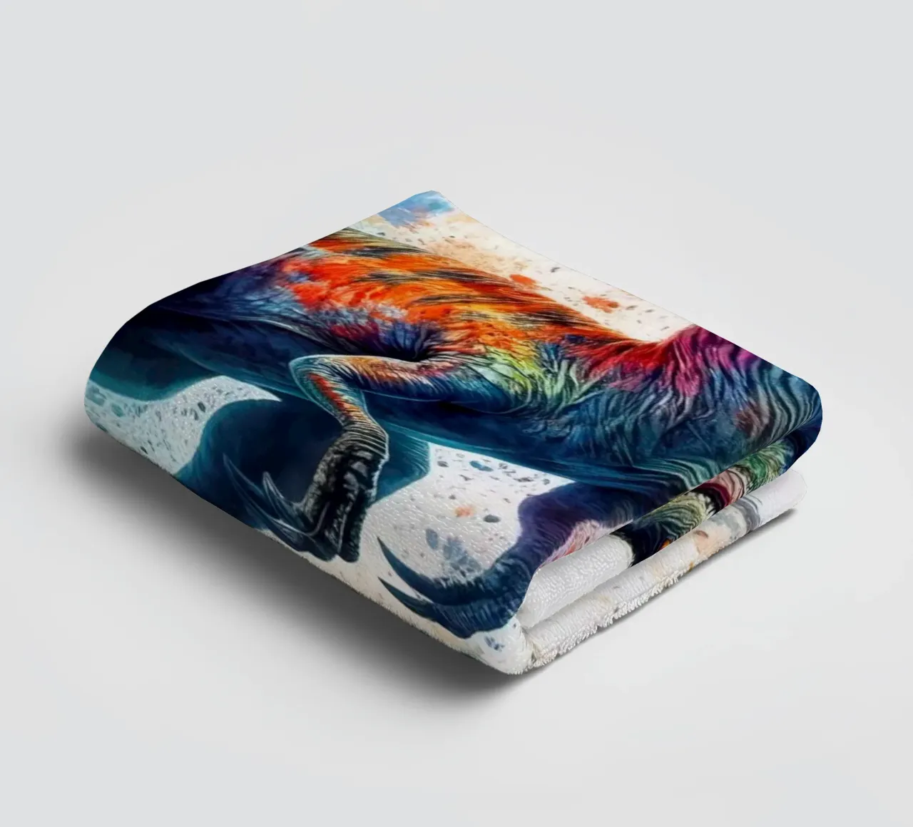 Dinosaur in watercolor towel by 🎁 ARTVI-SHOP