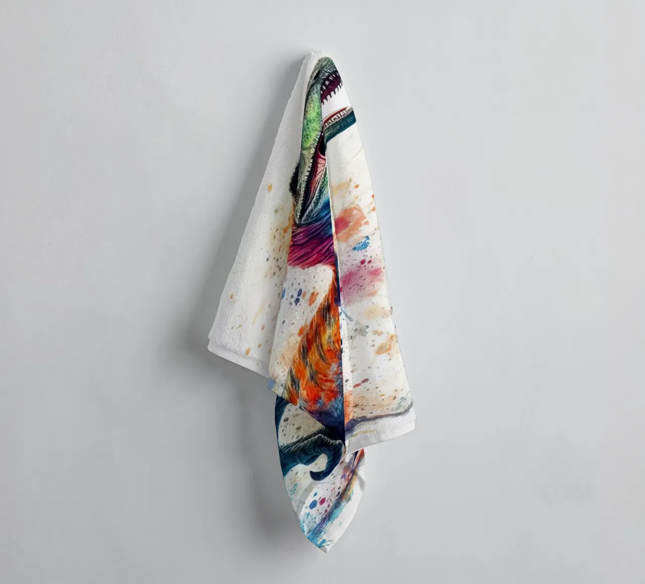 Dinosaur in watercolor towel by 🎁 ARTVI-SHOP