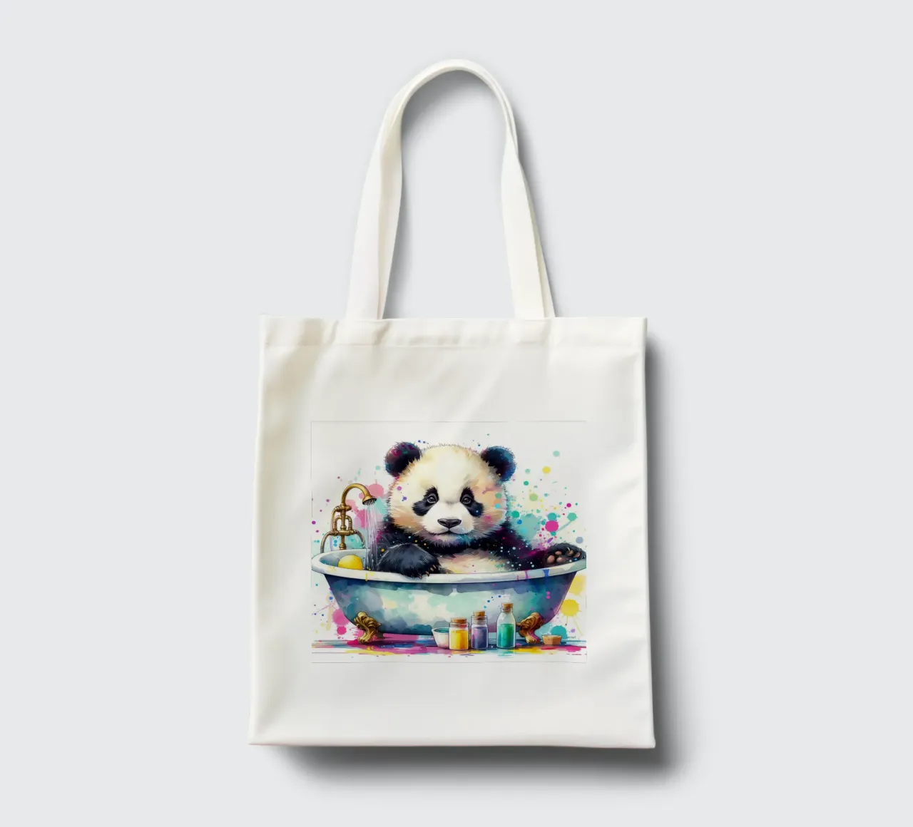Panda dans la baignoire tote bag de 🎁 ARTVI-SHOP