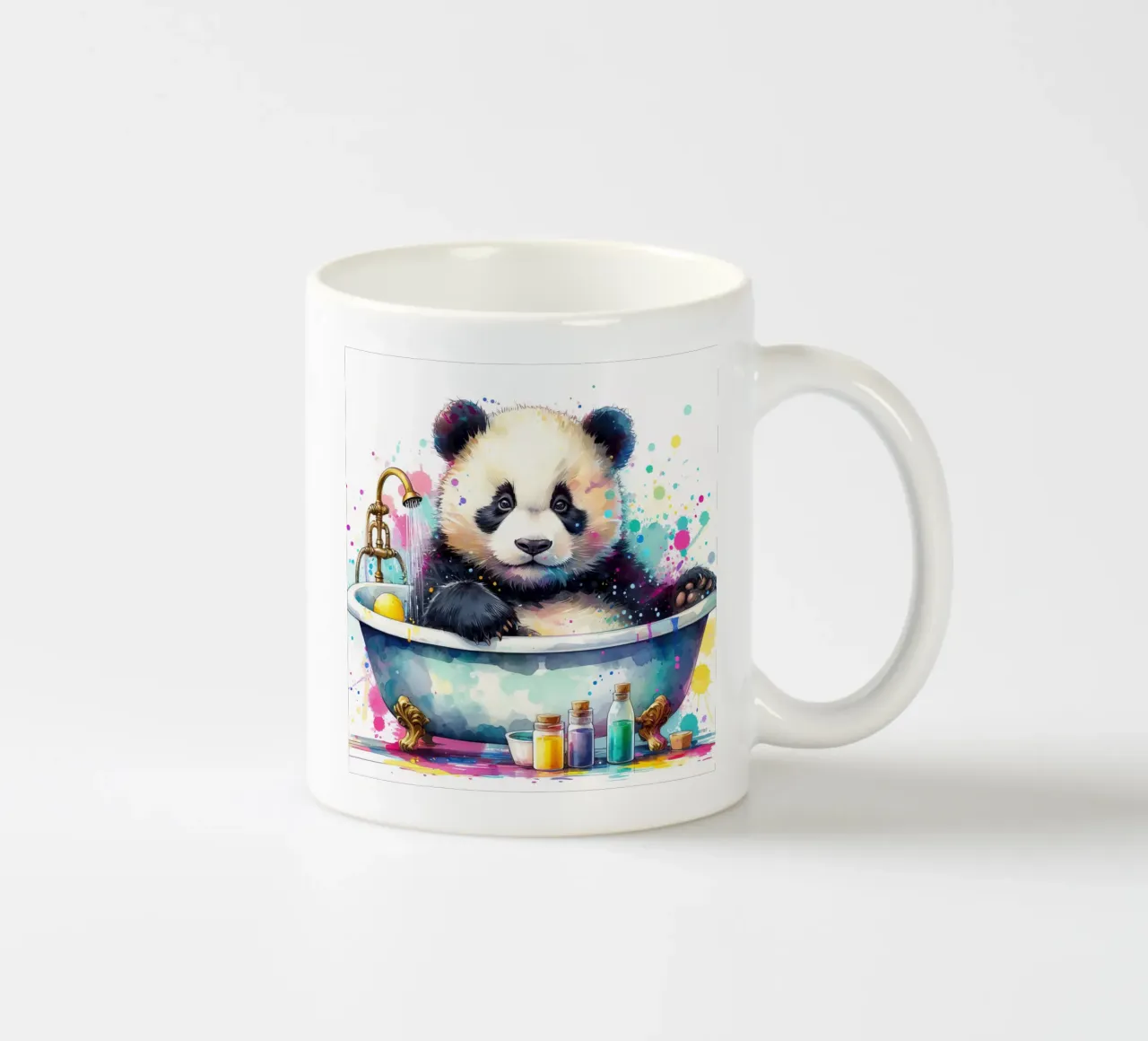 Pandabeer in bad keramische mok van 🎁 ARTVI-SHOP