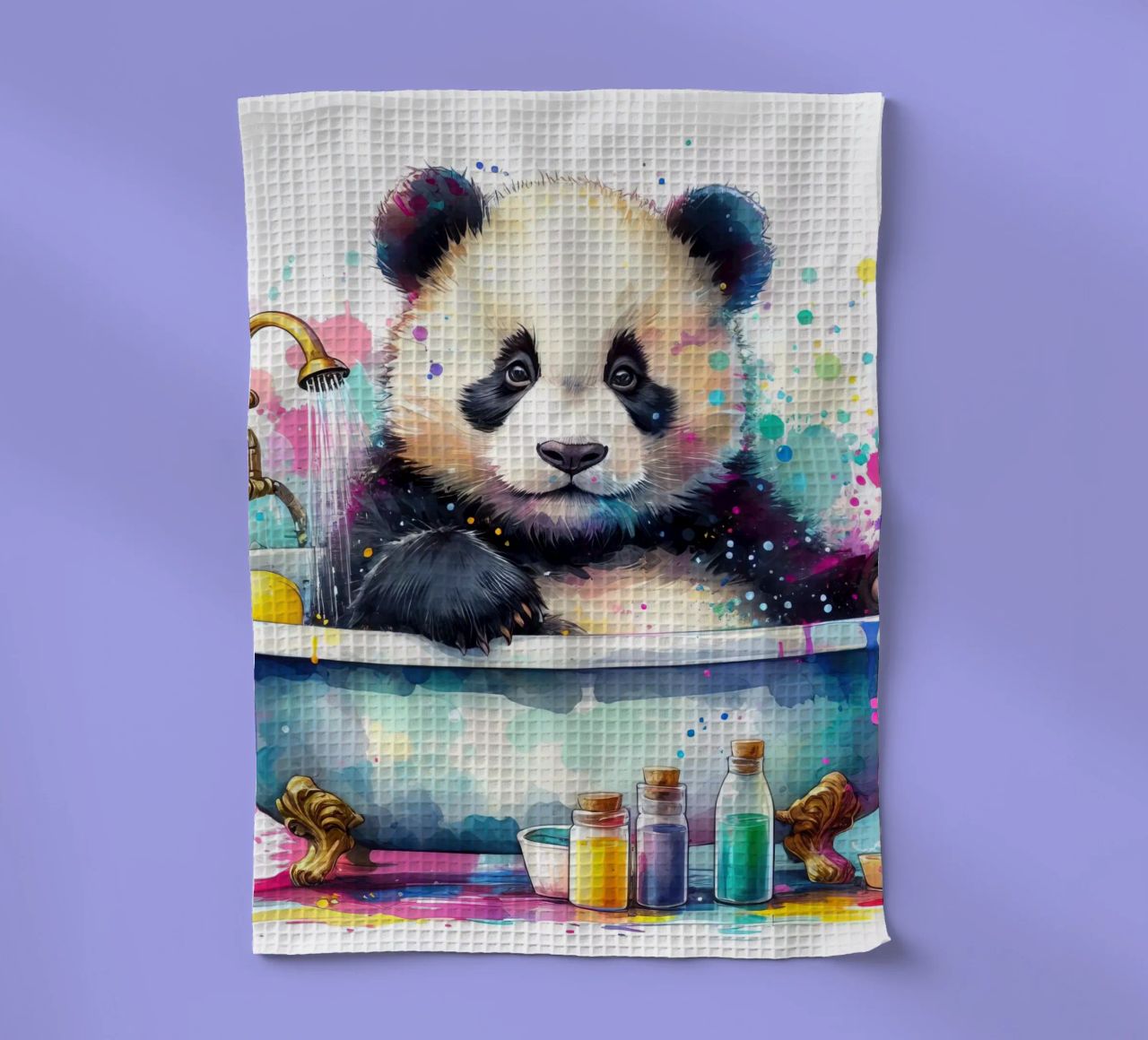 Panda dans la baignoire torchon de ARTVI-SHOP