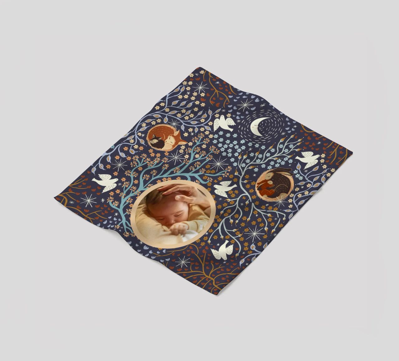 Gepersonaliseerde Slaapwel-dieren - Magische Kunst voor de Kinderkamer fleecedeken van Patruschka’s Patterns