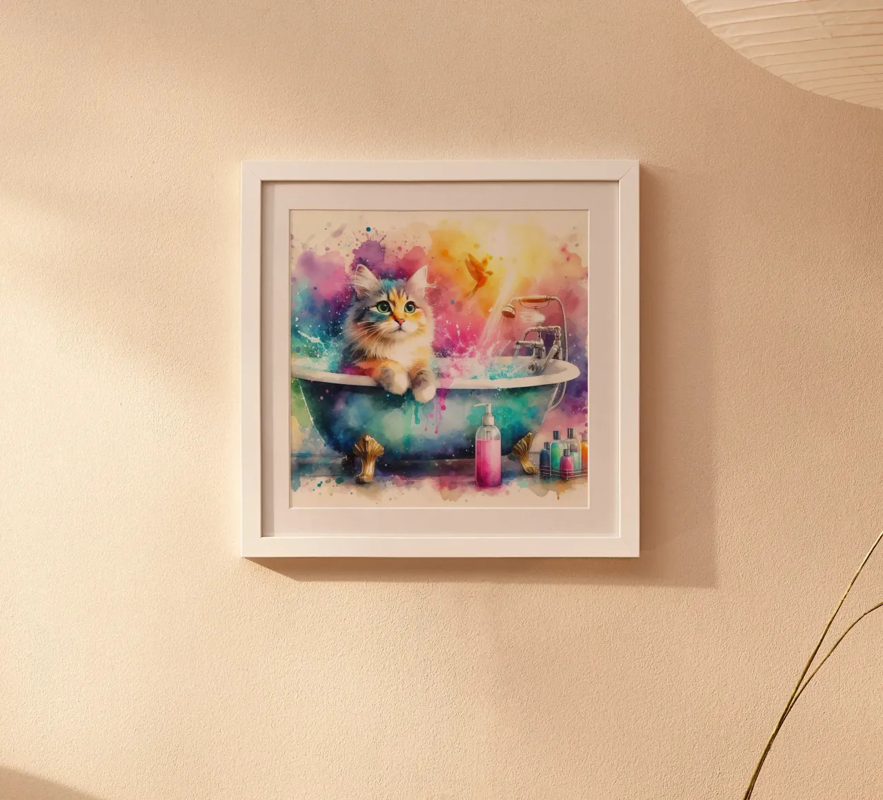Un gatto nella vasca da bagno poster da ARTVI-SHOP