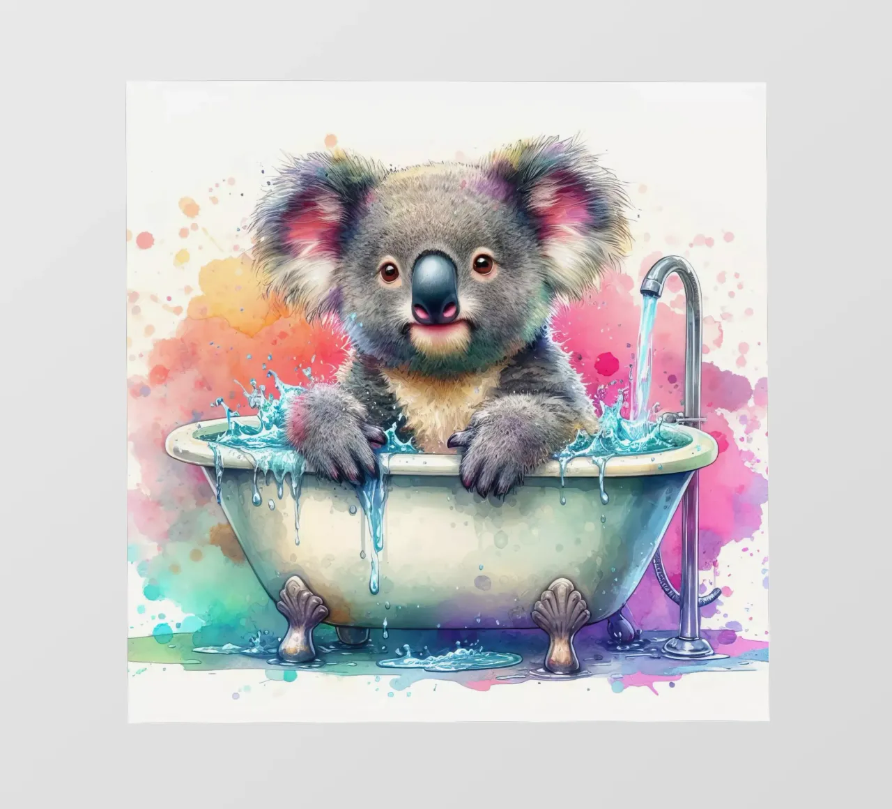 Un koala en la bañera papel para pared de 🎁 ARTVI-SHOP