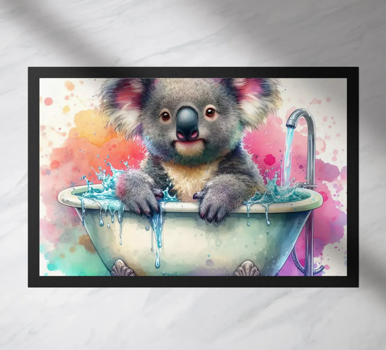 Een koala in bad deurmat van 🎁 ARTVI-SHOP