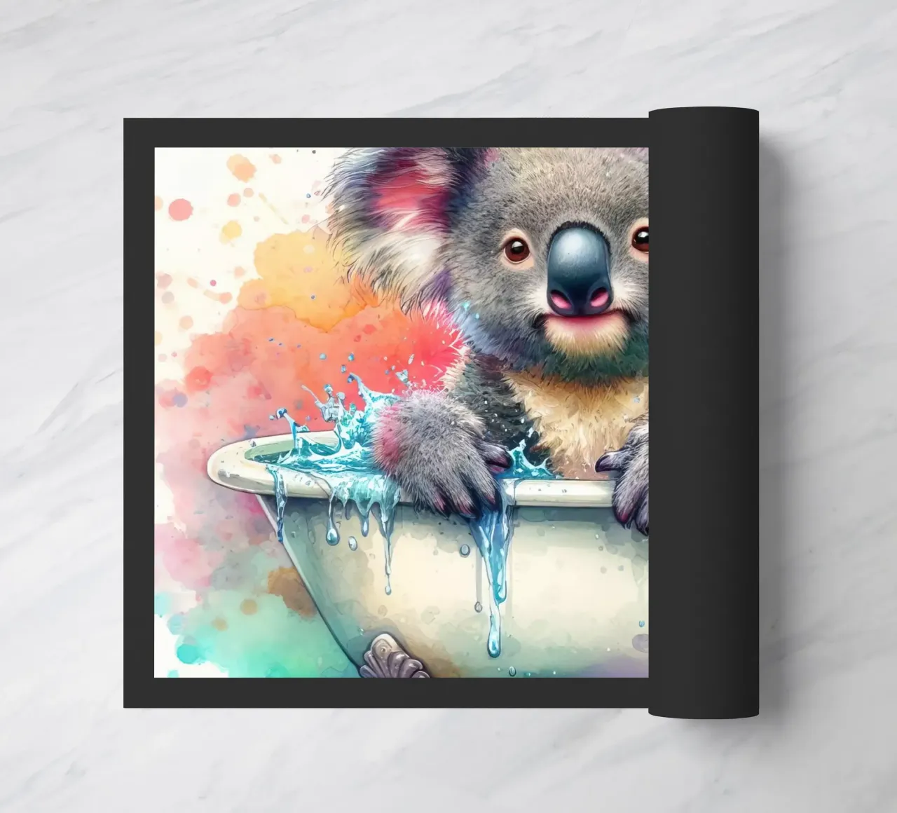 Een koala in bad deurmat van 🎁 ARTVI-SHOP