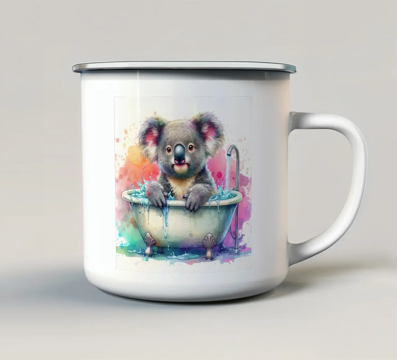 Un koala nella vasca da bagno tazza in smalto da ARTVI-SHOP