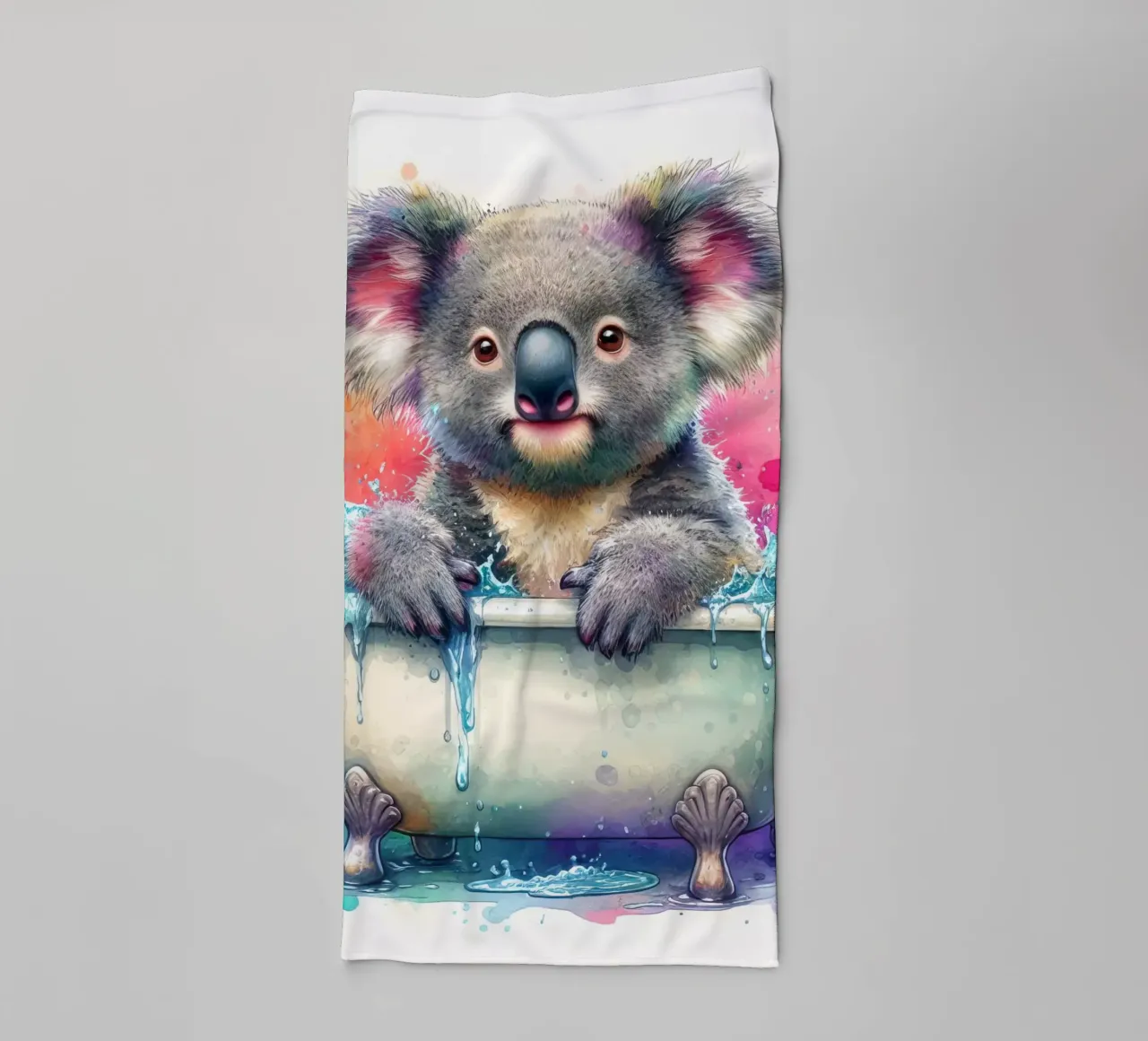Ein Koala in der Badewanne Handtuch von 🎁 ARTVI-SHOP