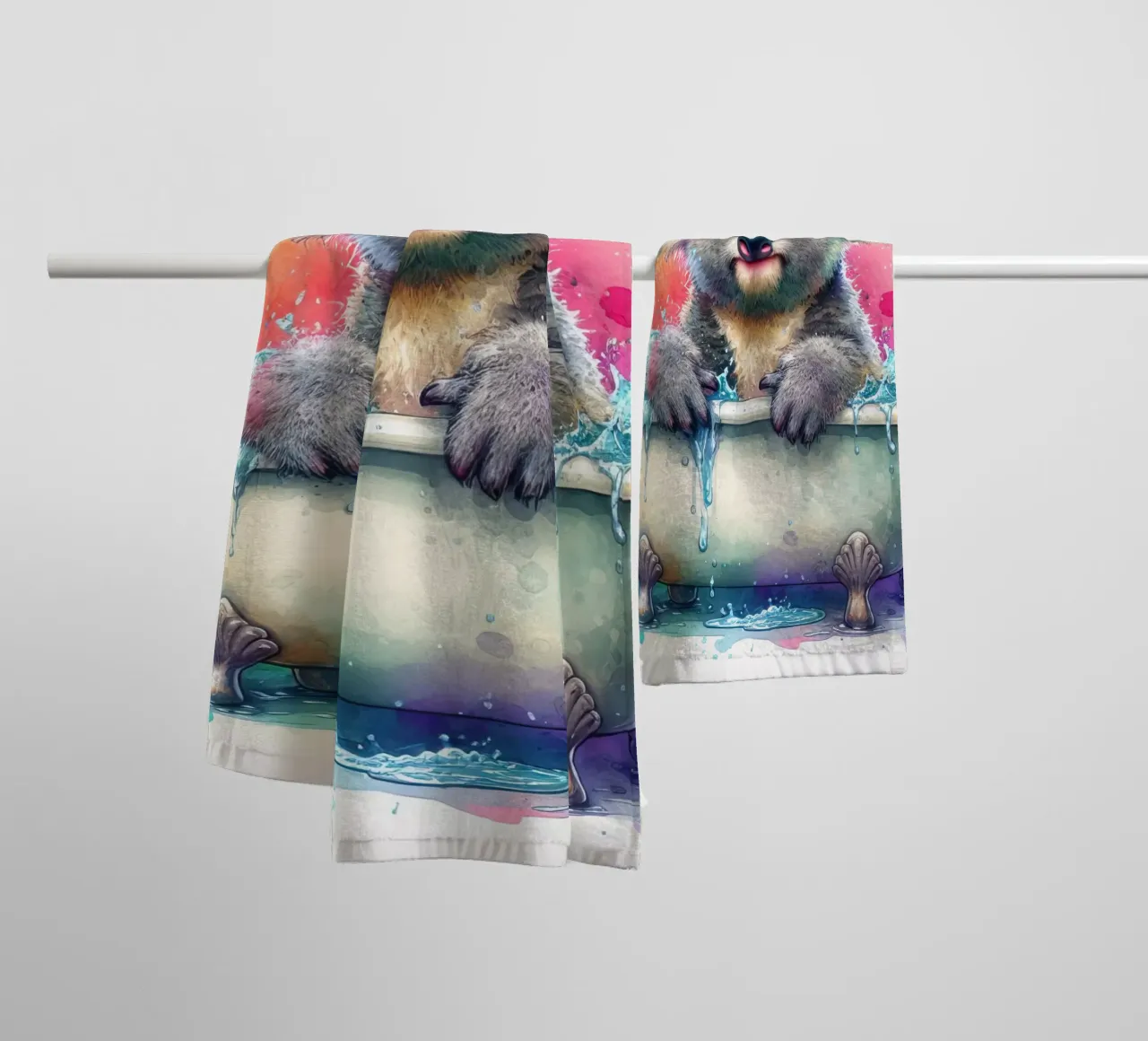 Ein Koala in der Badewanne Handtuch von 🎁 ARTVI-SHOP