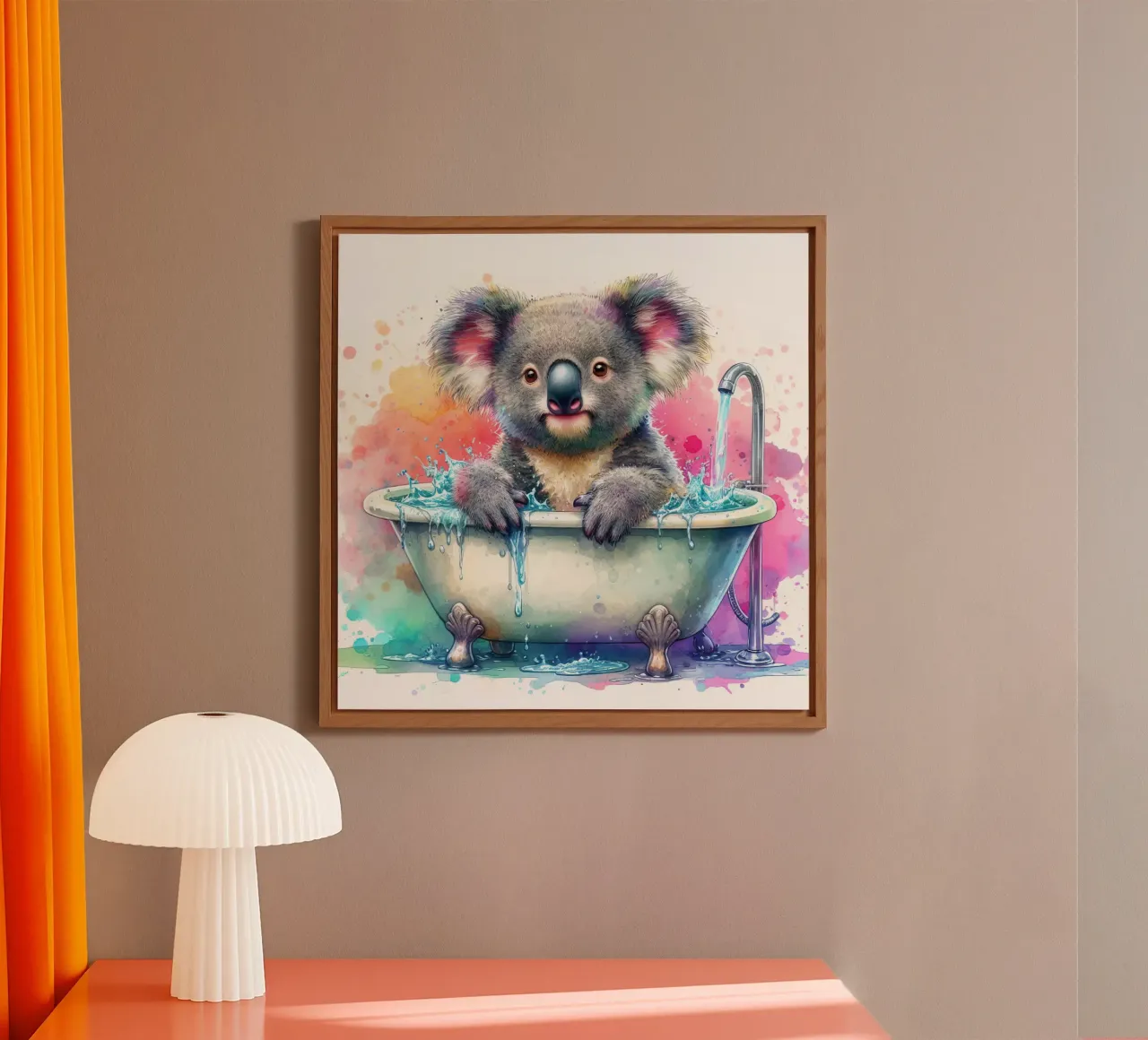 A koala in the bathtub alu-dibond by 🎁 ARTVI-SHOP