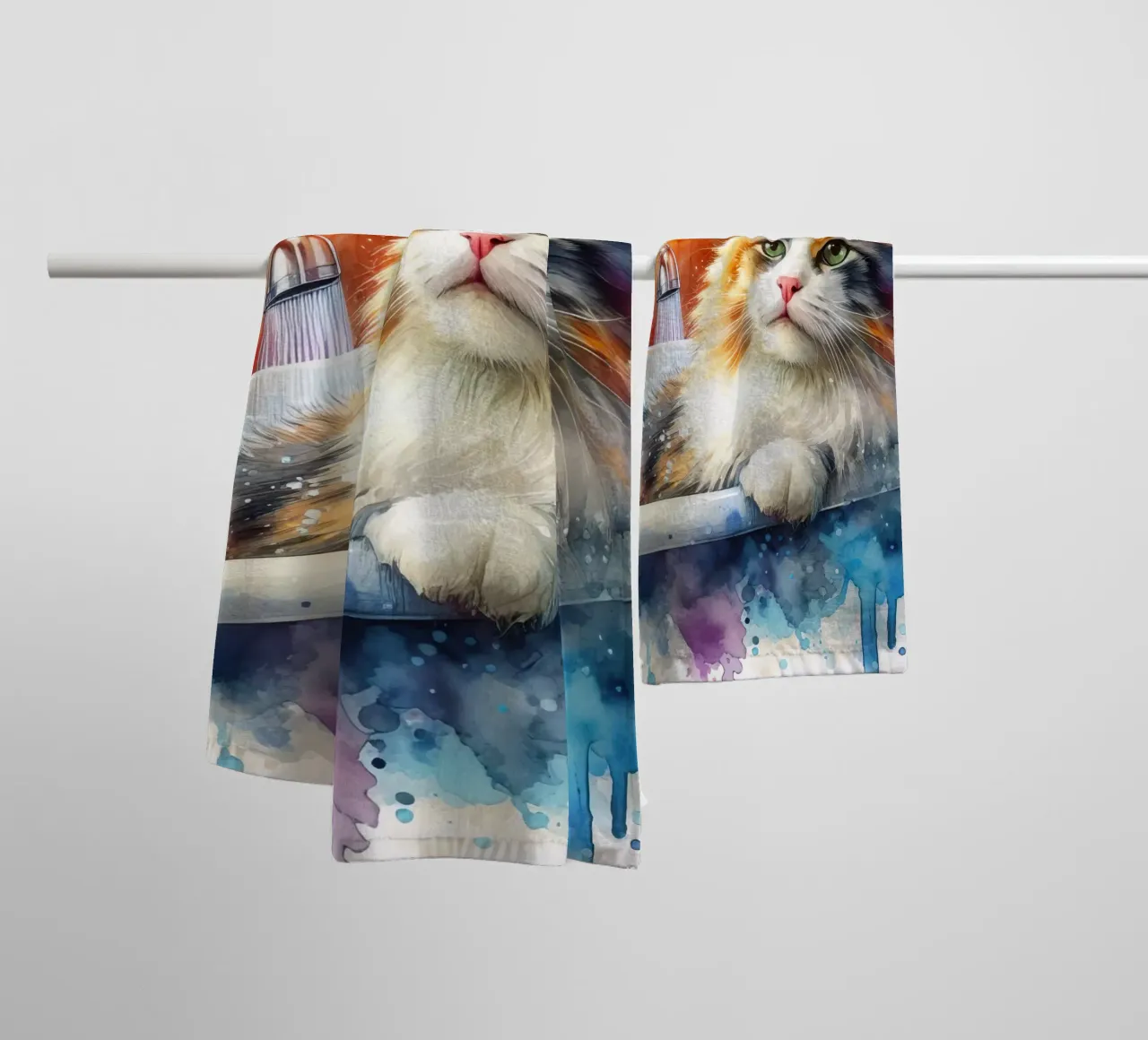 Un gatto nella vasca da bagno asciugamano da bagno da 🎁 ARTVI-SHOP