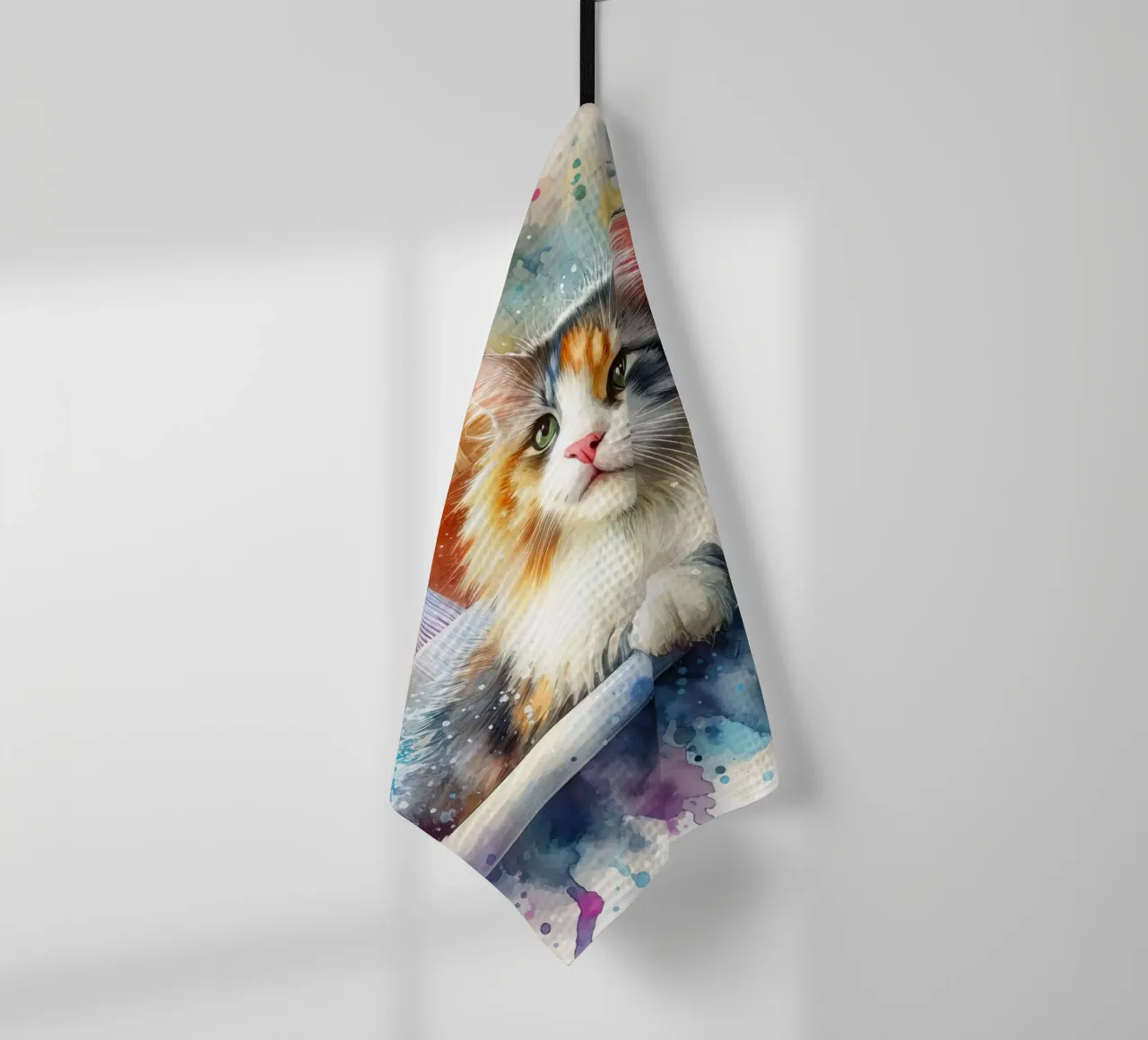 Un gatto nella vasca da bagno canovaccio da cucina da 🎁 ARTVI-SHOP