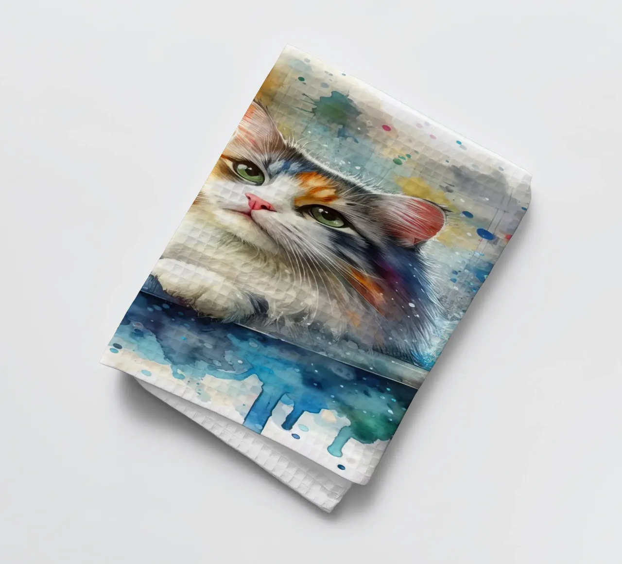 Un gatto nella vasca da bagno canovaccio da cucina da 🎁 ARTVI-SHOP