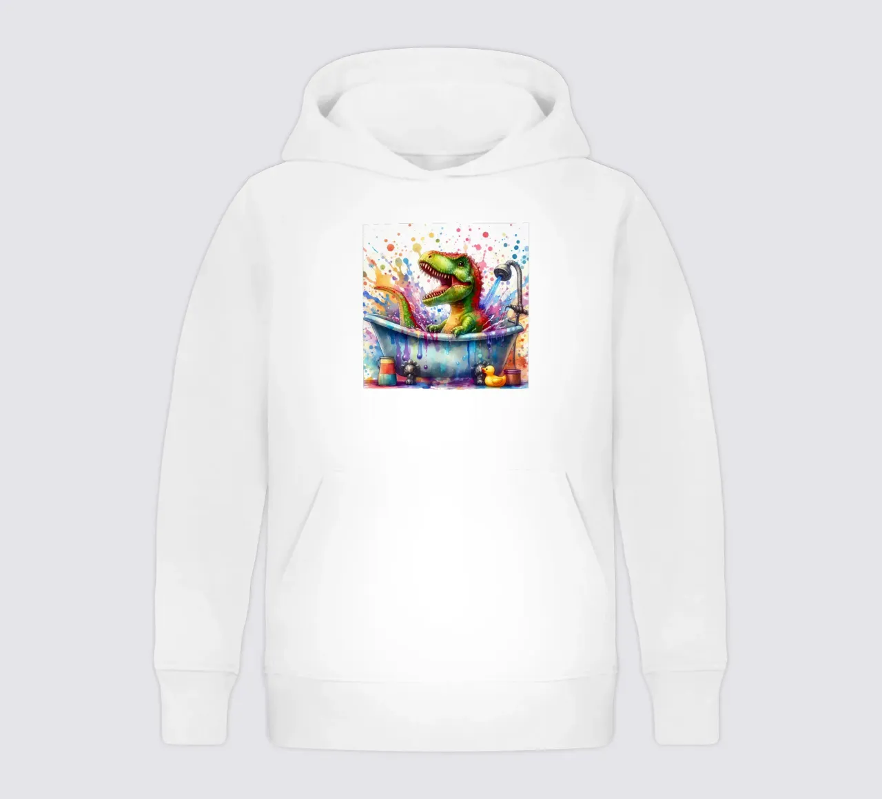 A dinosaur in the bathtub kids hoodie by 🎁 ARTVI-SHOP