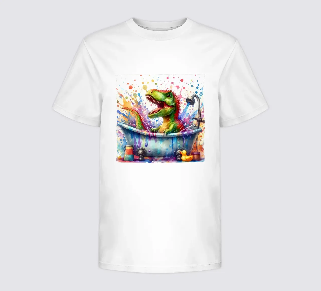 A dinosaur in the bathtub kids t-shirt by 🎁 ARTVI-SHOP