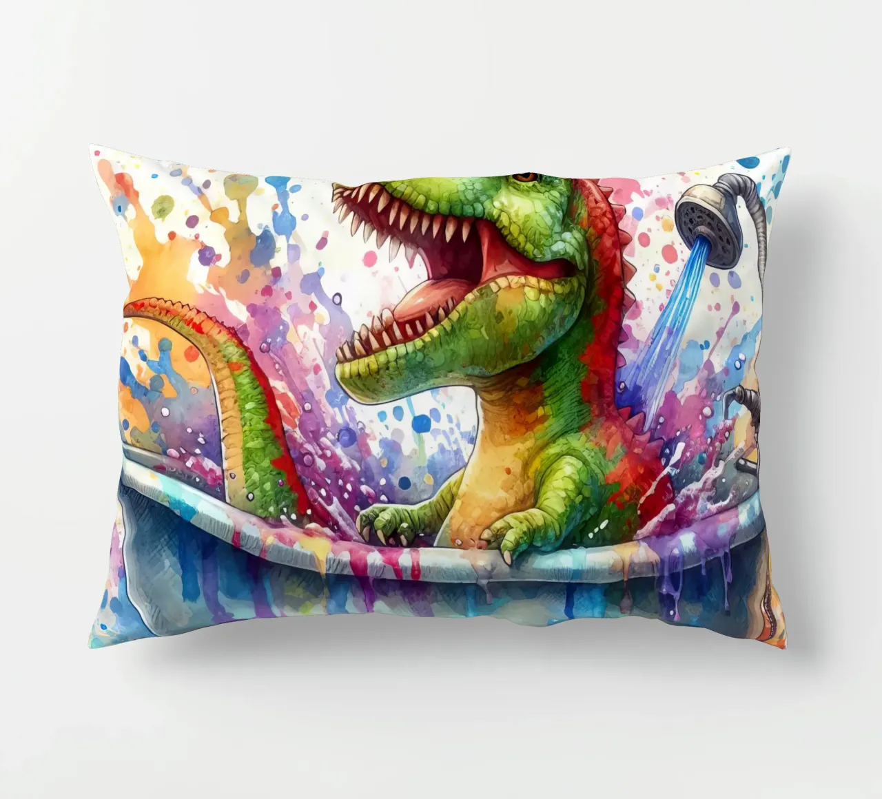 Un dinosauro nella vasca da bagno cuscino da 🎁 ARTVI-SHOP
