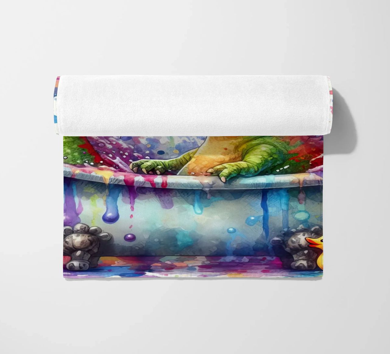 Un dinosaure dans la baignoire serviette de plage de ARTVI-SHOP