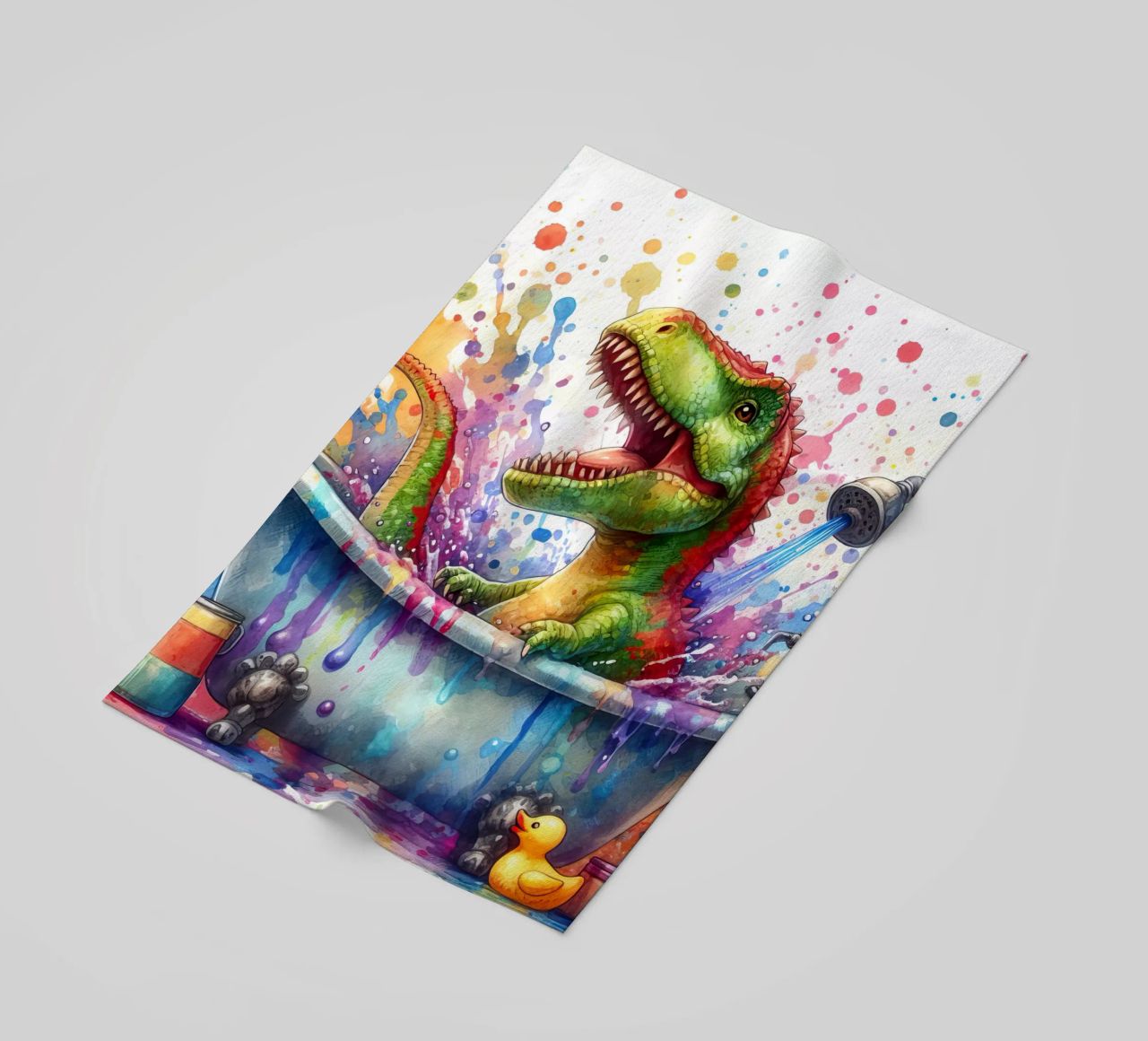 Un dinosaure dans la baignoire serviette de plage de ARTVI-SHOP