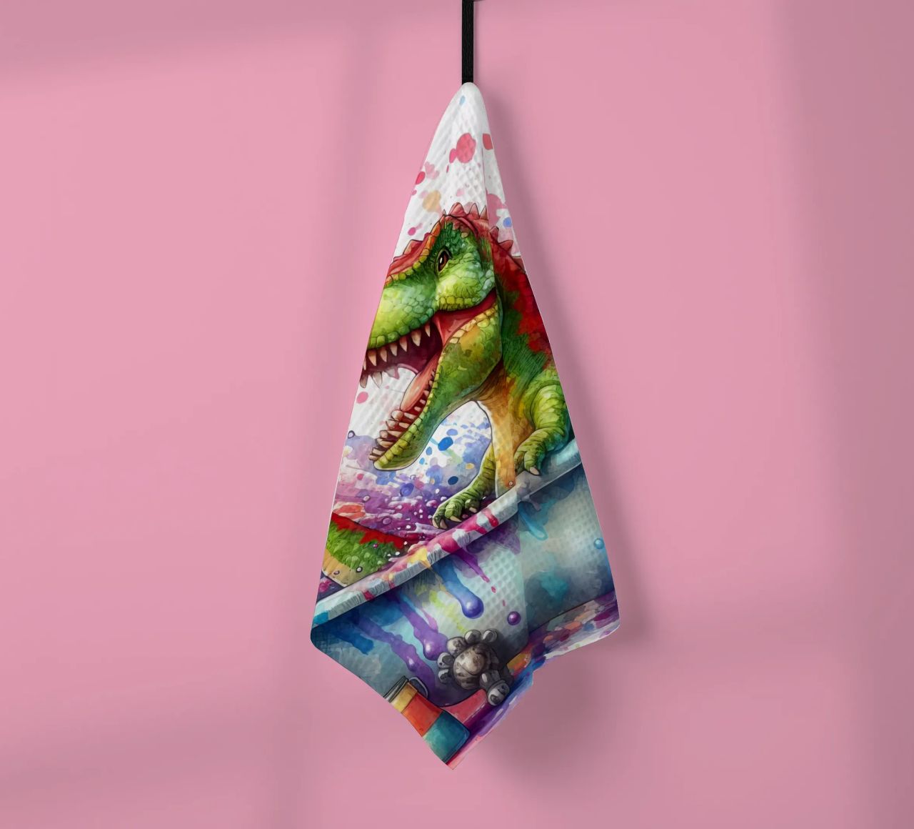 Un dinosaure dans la baignoire torchon de ARTVI-SHOP
