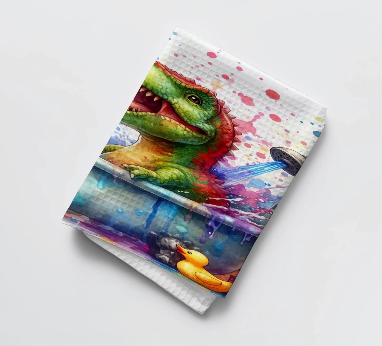 Un dinosaure dans la baignoire torchon de ARTVI-SHOP