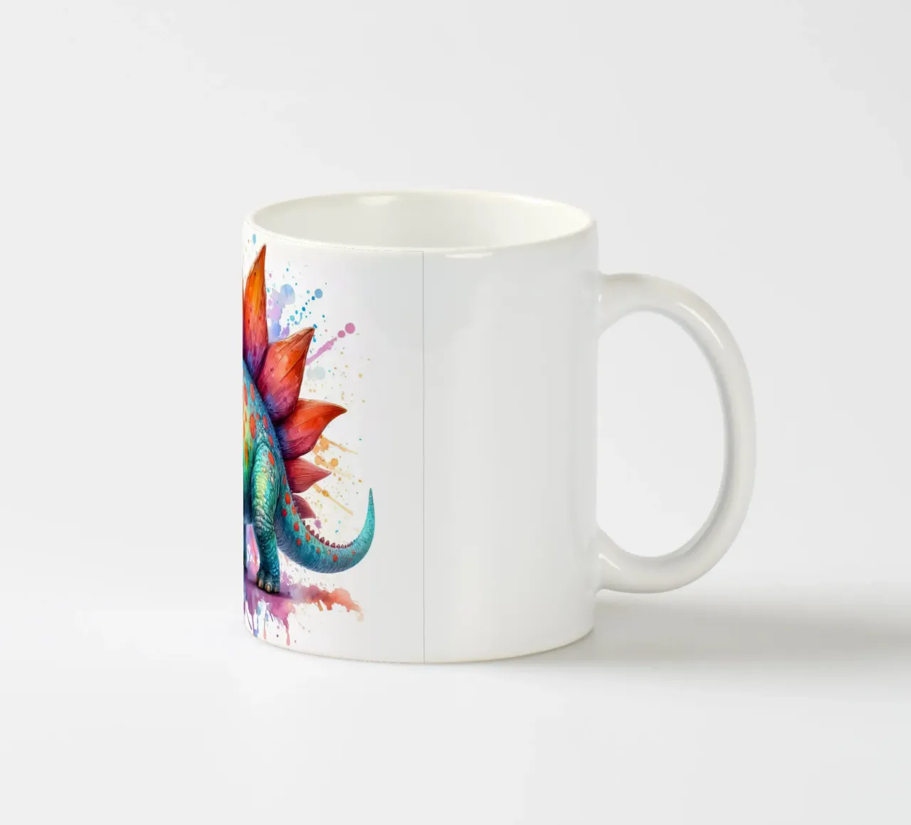 Dinosaur in watercolor ceramic mug by 🎁 ARTVI-SHOP