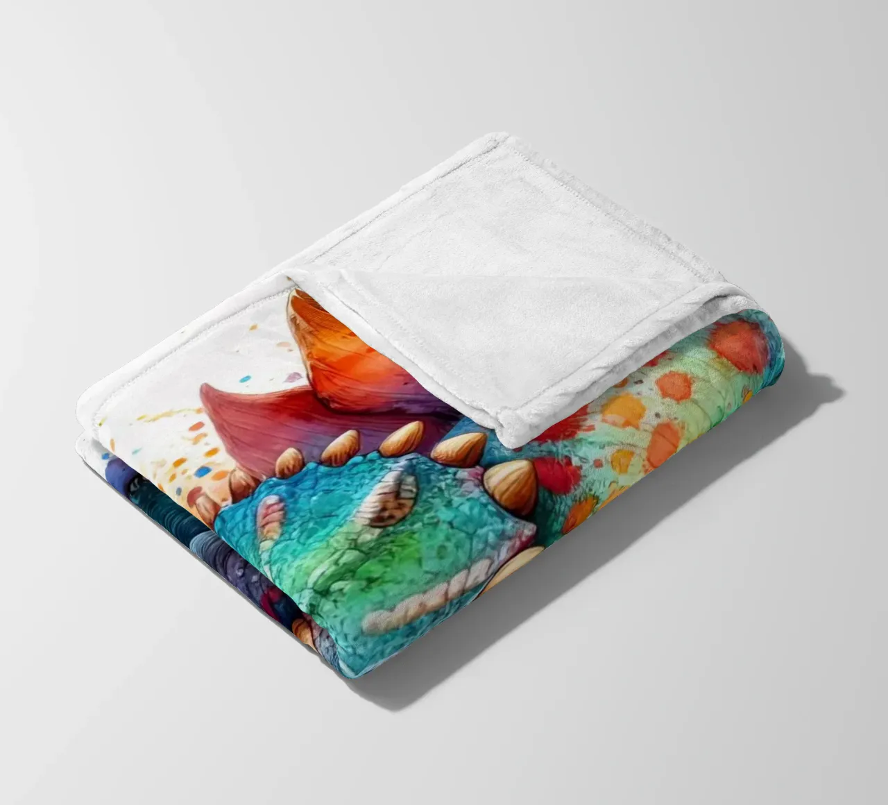 Dinosauro ad acquerello coperta in pile da 🎁 ARTVI-SHOP