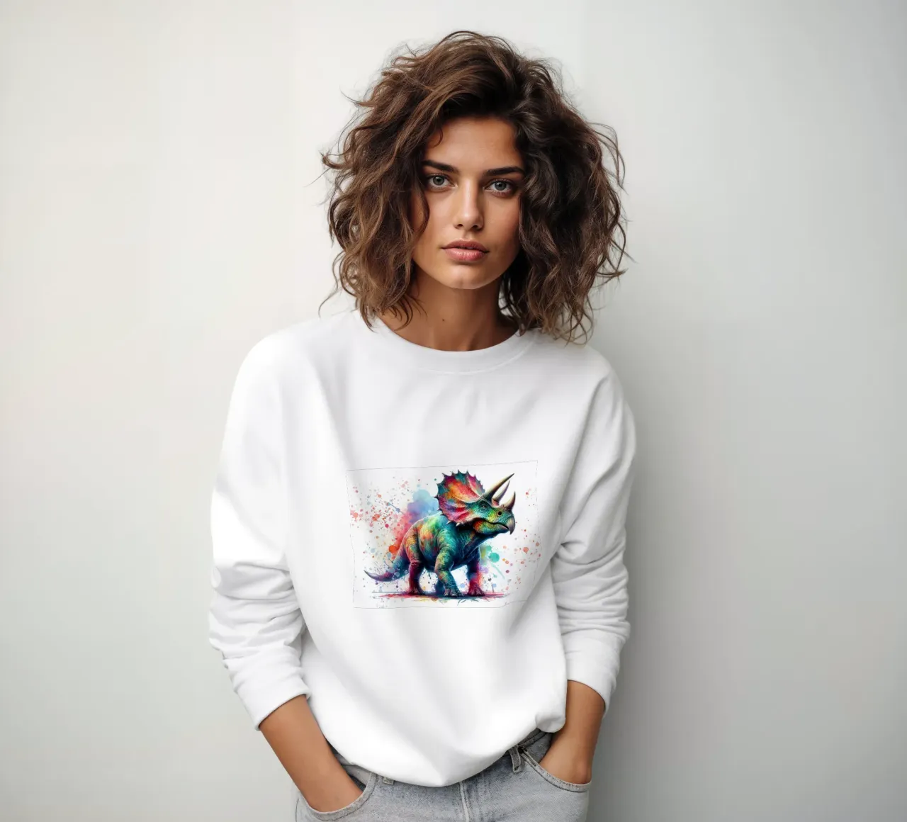 Dinosauro ad acquerello felpa da 🎁 ARTVI-SHOP
