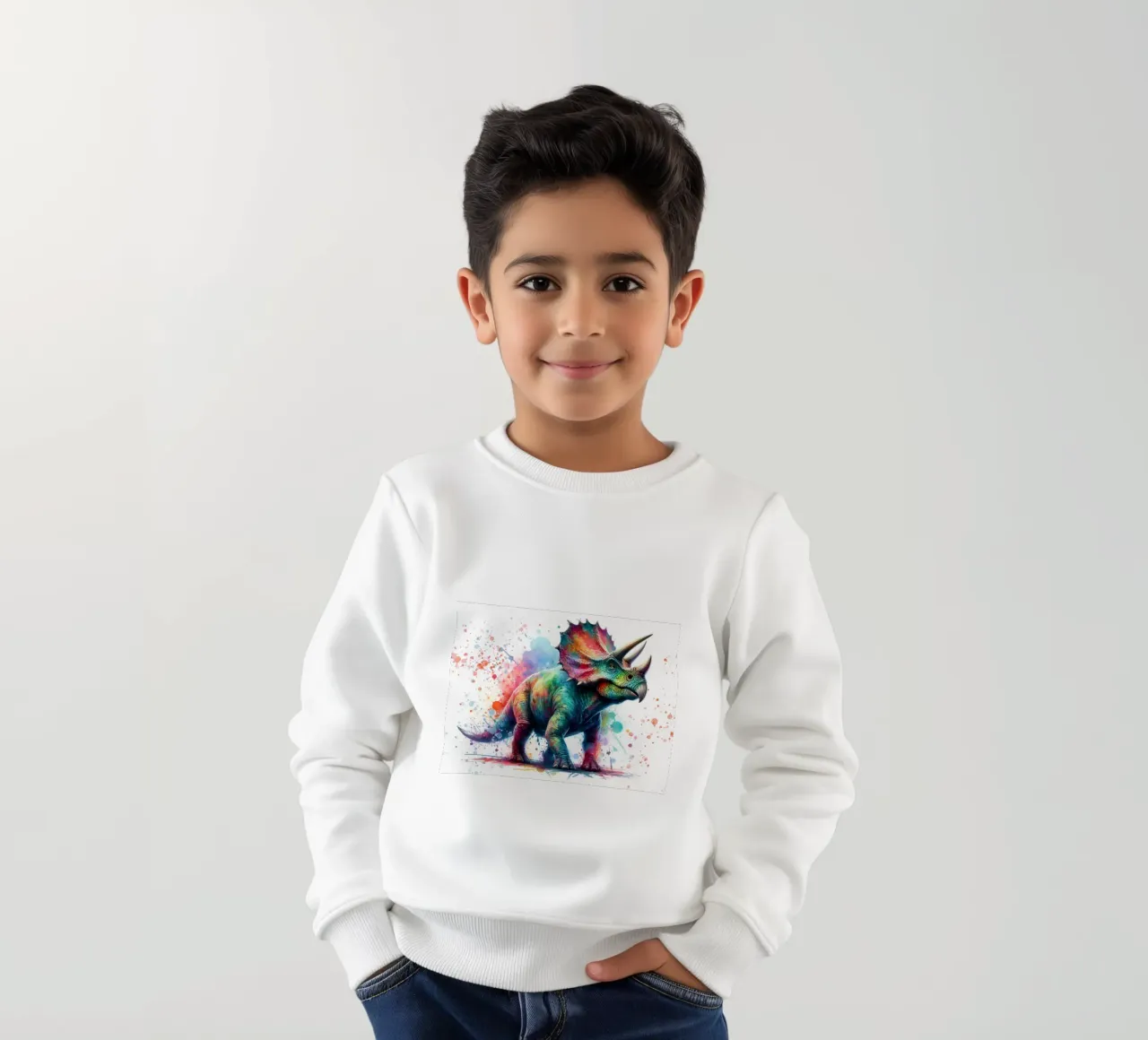 Dinosauro ad acquerello felpa bambino da 🎁 ARTVI-SHOP