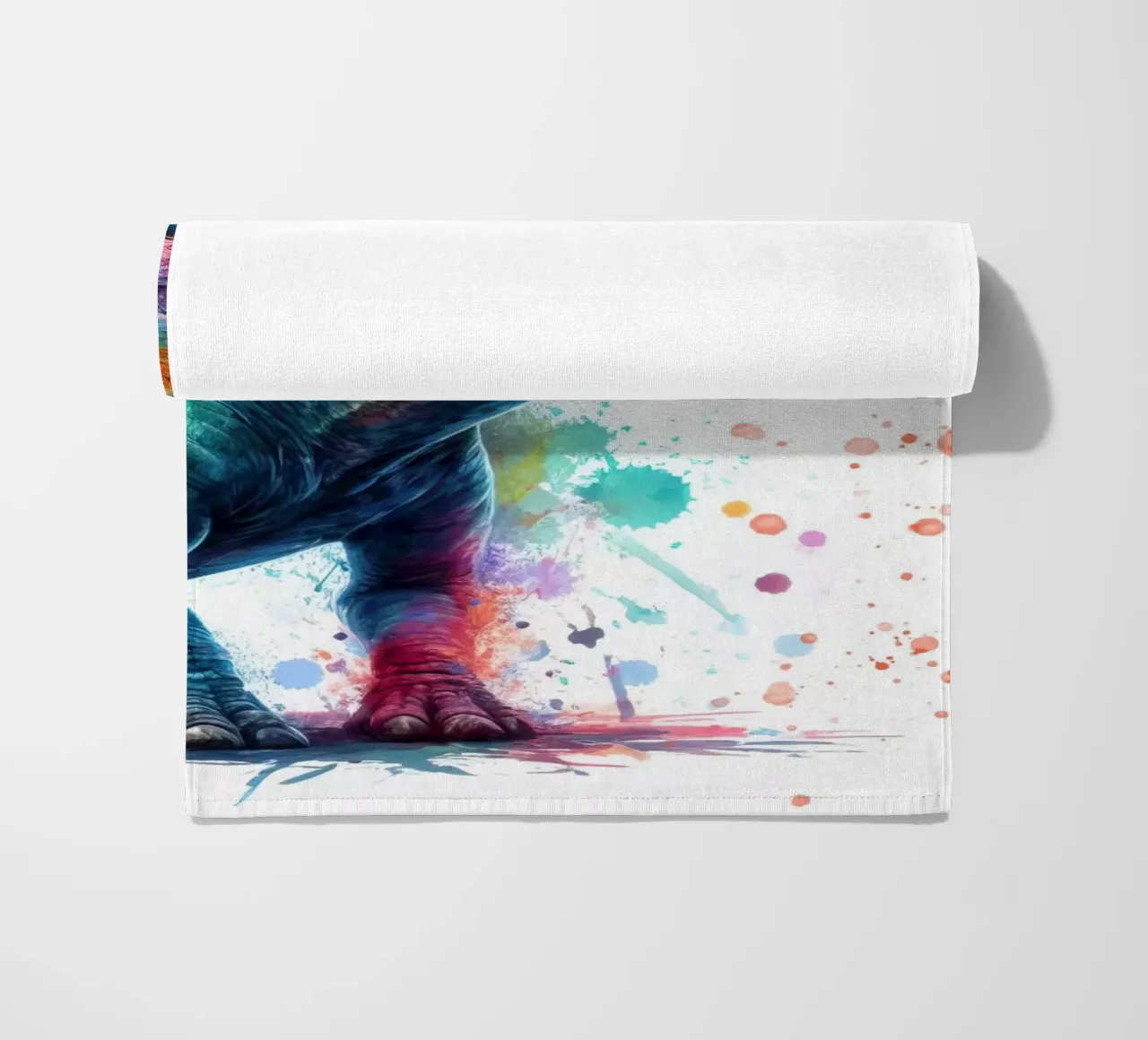 Dinosauro ad acquerello telo mare da 🎁 ARTVI-SHOP