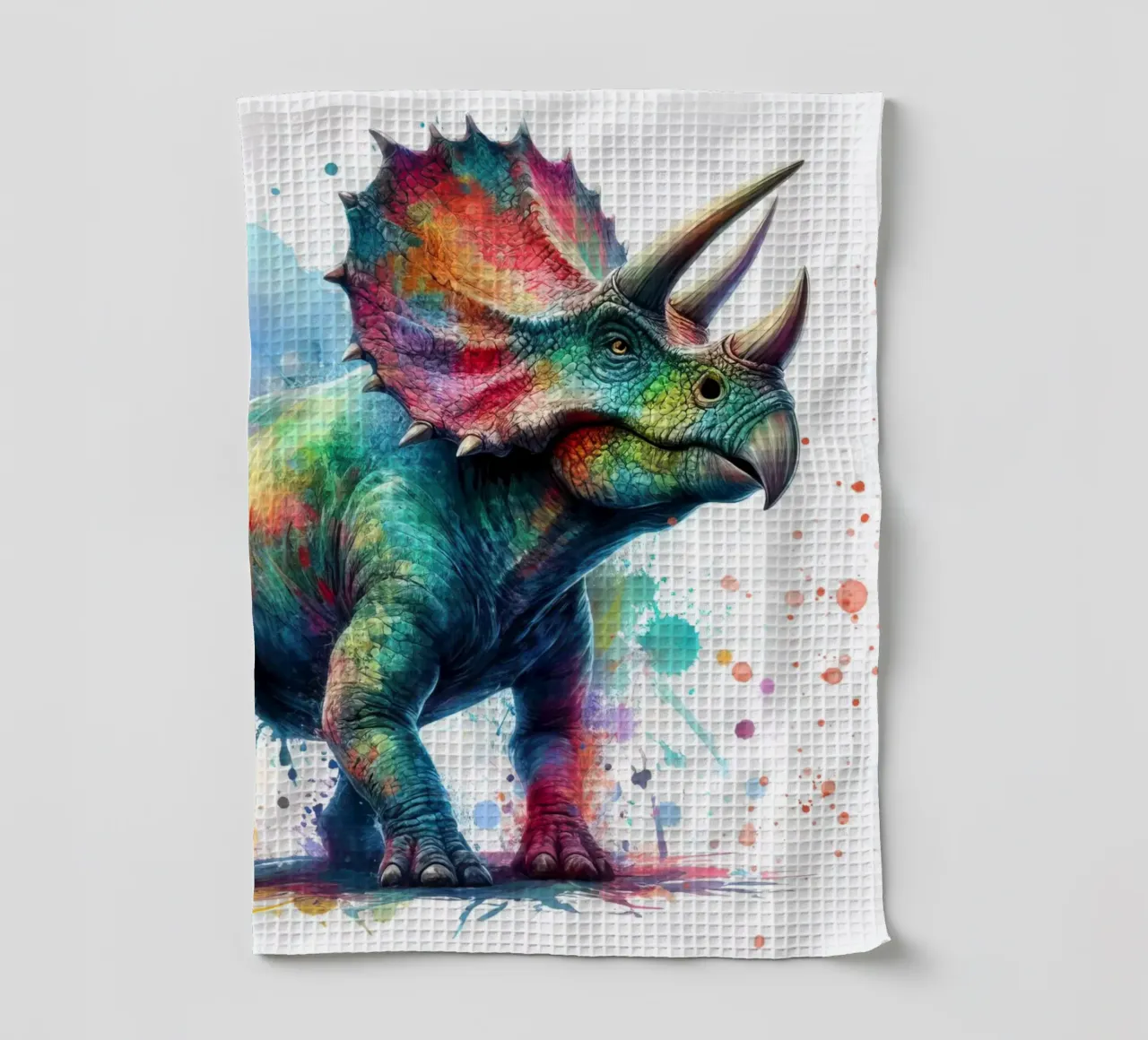 Dinosaurio en acuarela paño de cocina de 🎁 ARTVI-SHOP