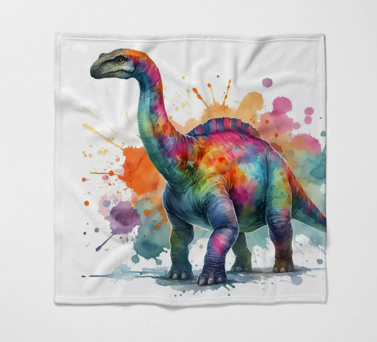 Dinosauro ad acquerello coperta in pile da 🎁 ARTVI-SHOP