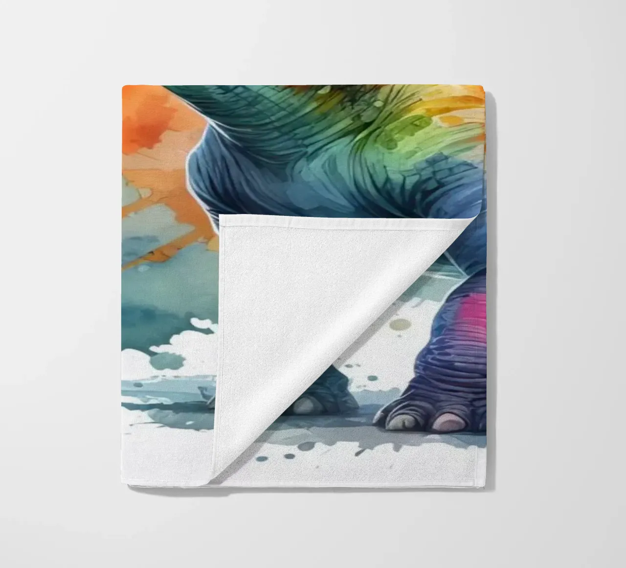 Dinosauro ad acquerello telo mare da 🎁 ARTVI-SHOP