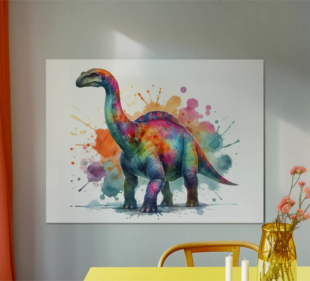 Dinosauro ad acquerello carta hahnemühle da 🎁 ARTVI-SHOP