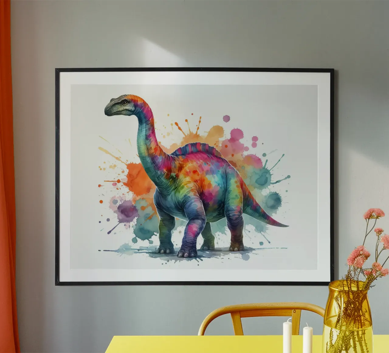 Dinosauro ad acquerello carta hahnemühle da 🎁 ARTVI-SHOP