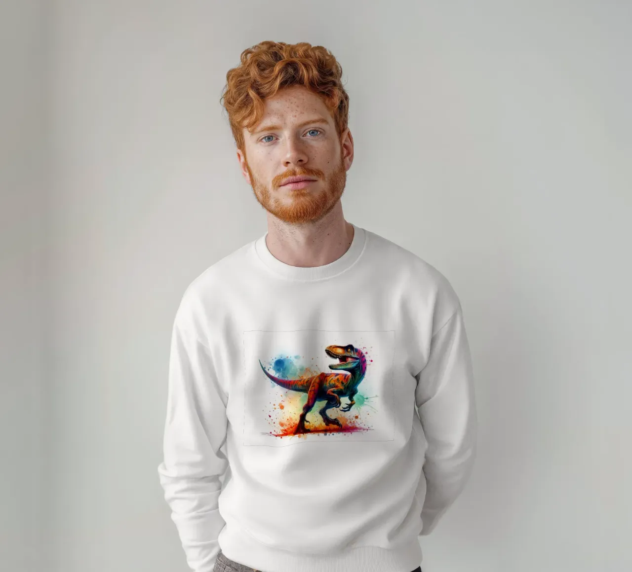 Dinosauro ad acquerello felpa da 🎁 ARTVI-SHOP