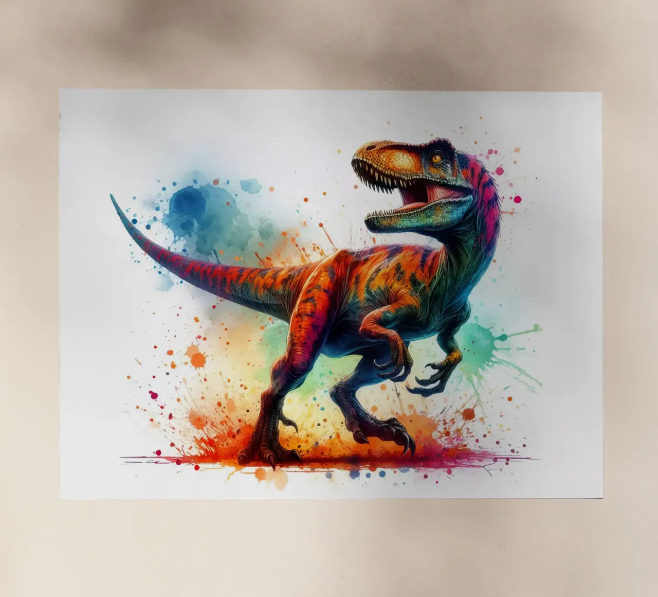 Dinosauro ad acquerello pellicola backlit da 🎁 ARTVI-SHOP