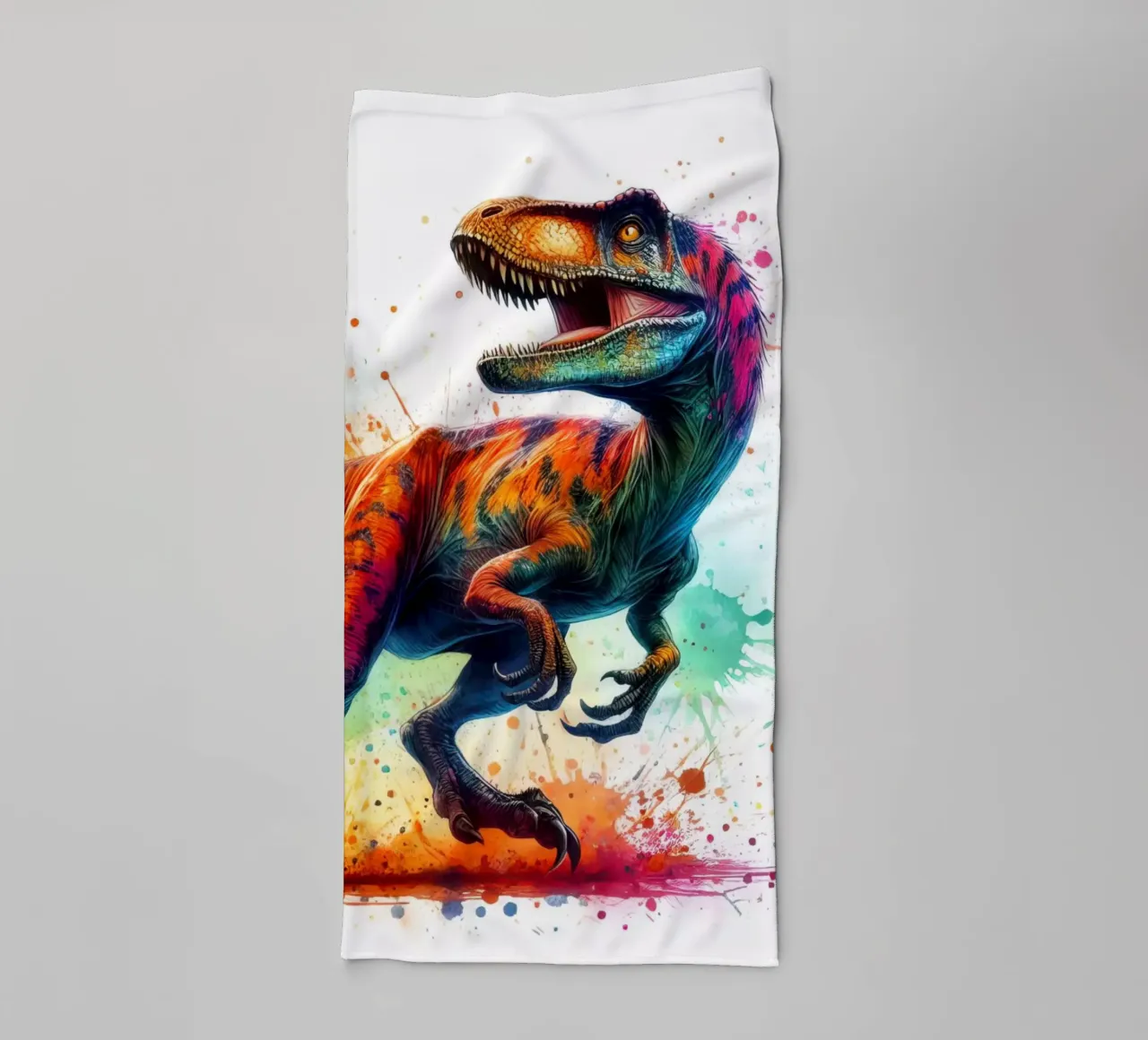 Dinosaur in watercolor towel by 🎁 ARTVI-SHOP